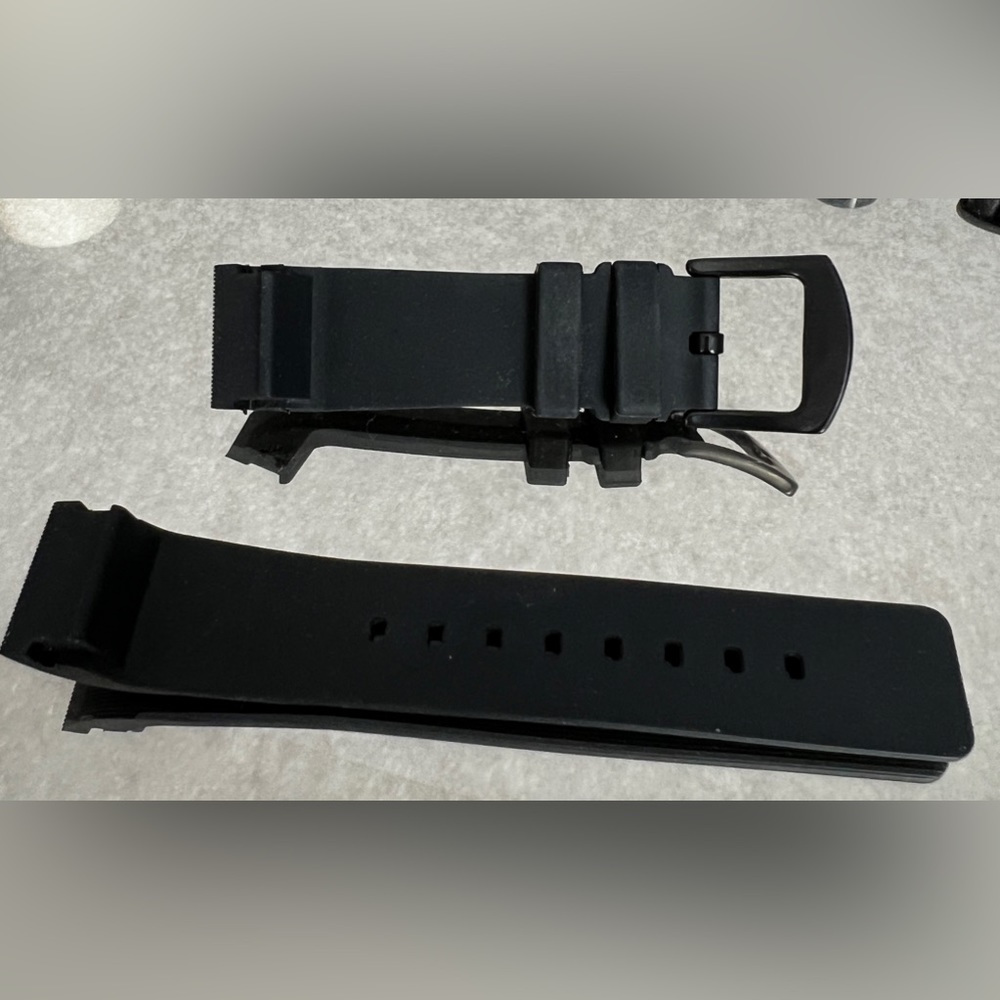 Black Rubber straps for Cartier santos 100